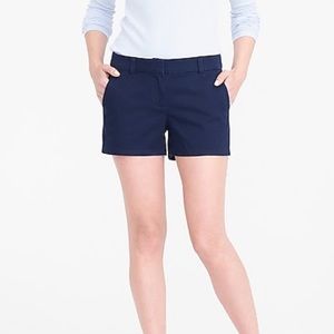 JCrew Factory 3.5” Cotton Navy Chino Shorts